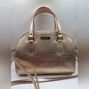 Kate Spade New York Laurel Way Mini Reiley Rose Gold Satchel Crossbody Handbag